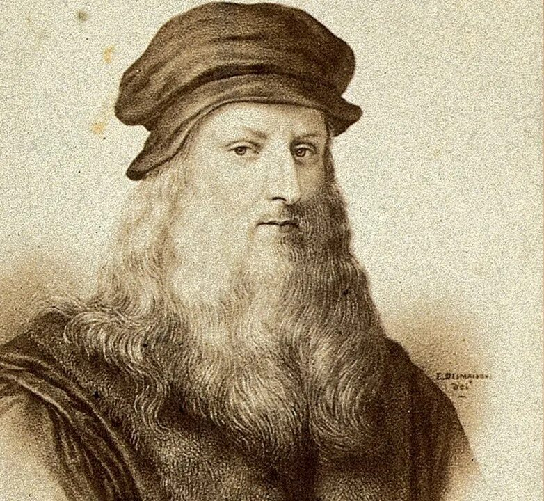 Референс для генерации портрета: лицо Леонардо Да Винчи
