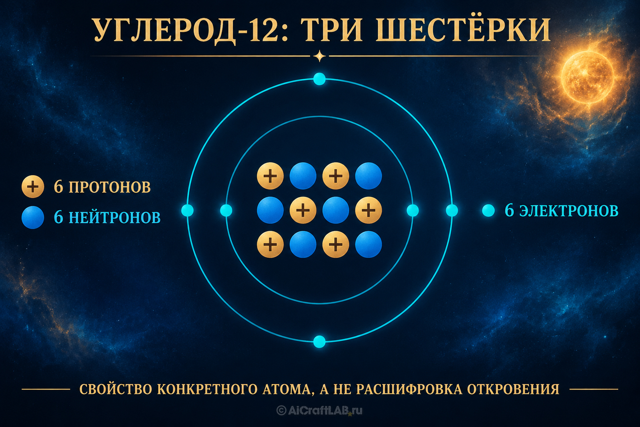 Углерод-12: три шестёрки (666)