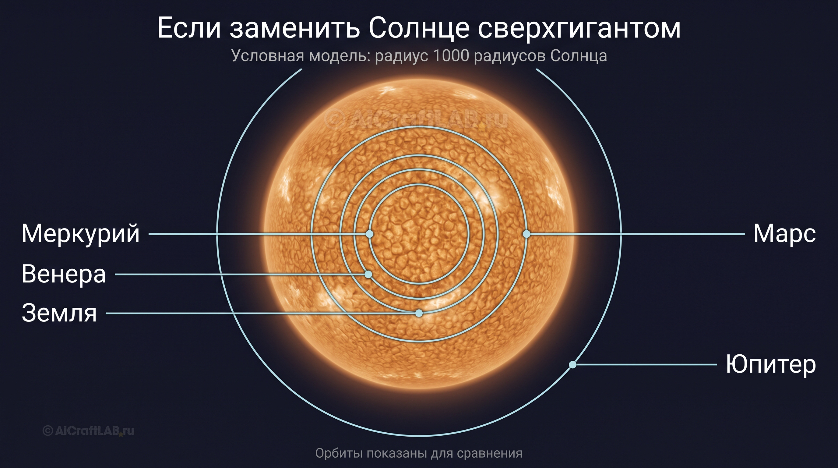 Если заменить Солнце сверхгигантом