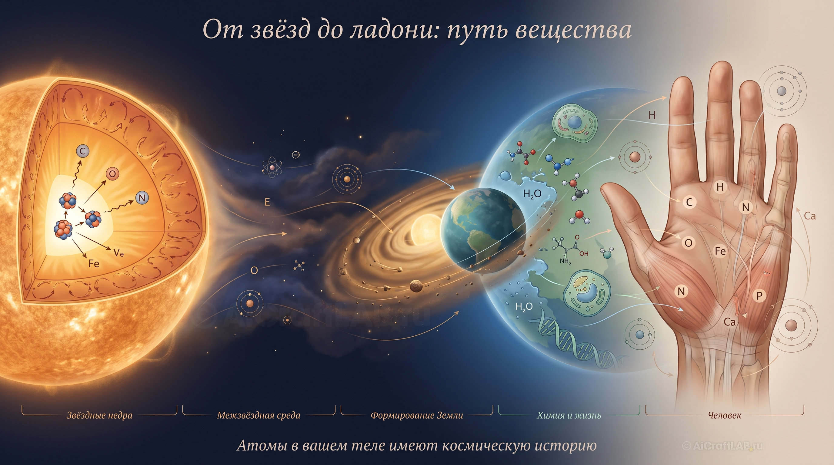 Структура ладони - элементы космоса