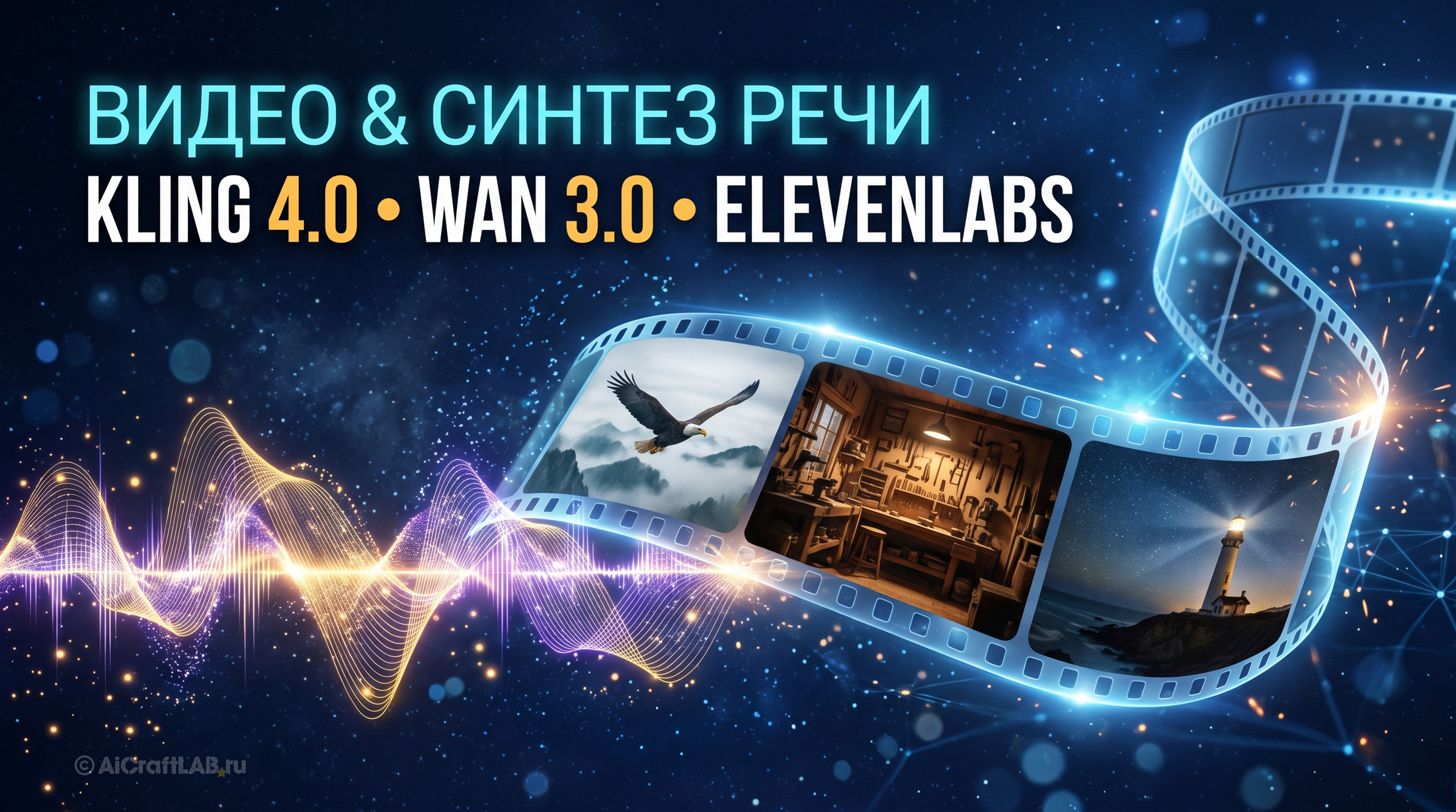 Видео и Синтез речи: Kling 4.0, Wan 3.0, ElevenLabs